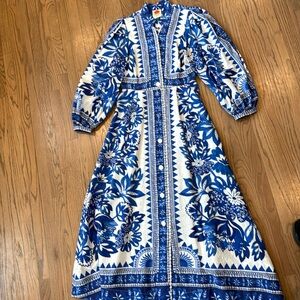 Blue Floral Maxi Dress